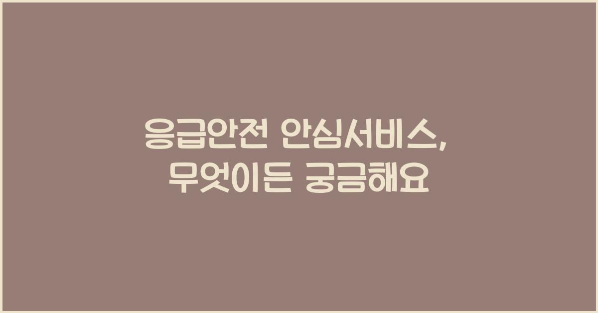 응급안전 안심서비스