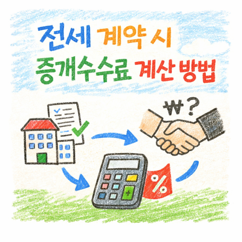 전세 계약 시 중개수수료 계산 방법