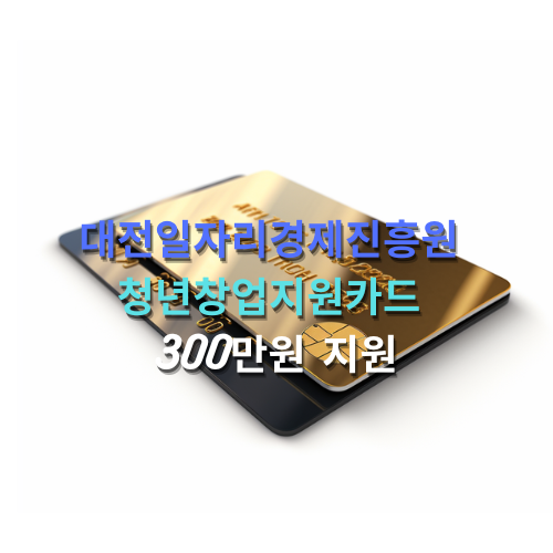 대전일자리경제진흥원 청년창업지원카드 300만원 지원 썸네일