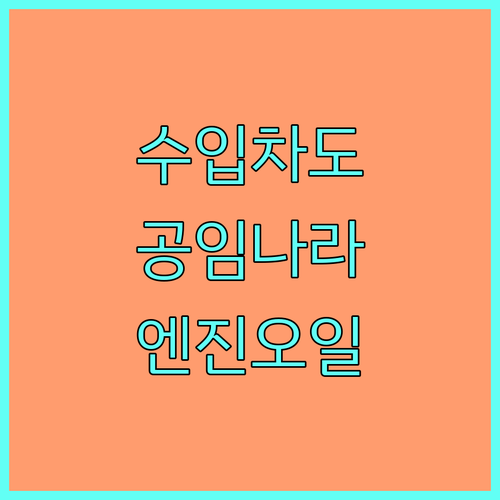 공임나라에서 수입차 엔진오일 교환? 