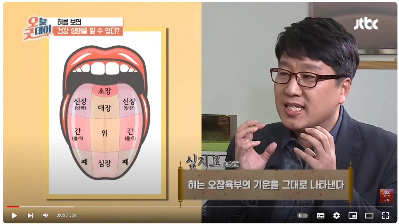 혀로 보는 건강상태 동영상
