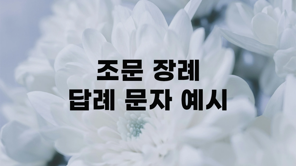 조문 장례 답례 문자 예시 20개 ... 감사 인사말 문자로 보낼때 사용하세요