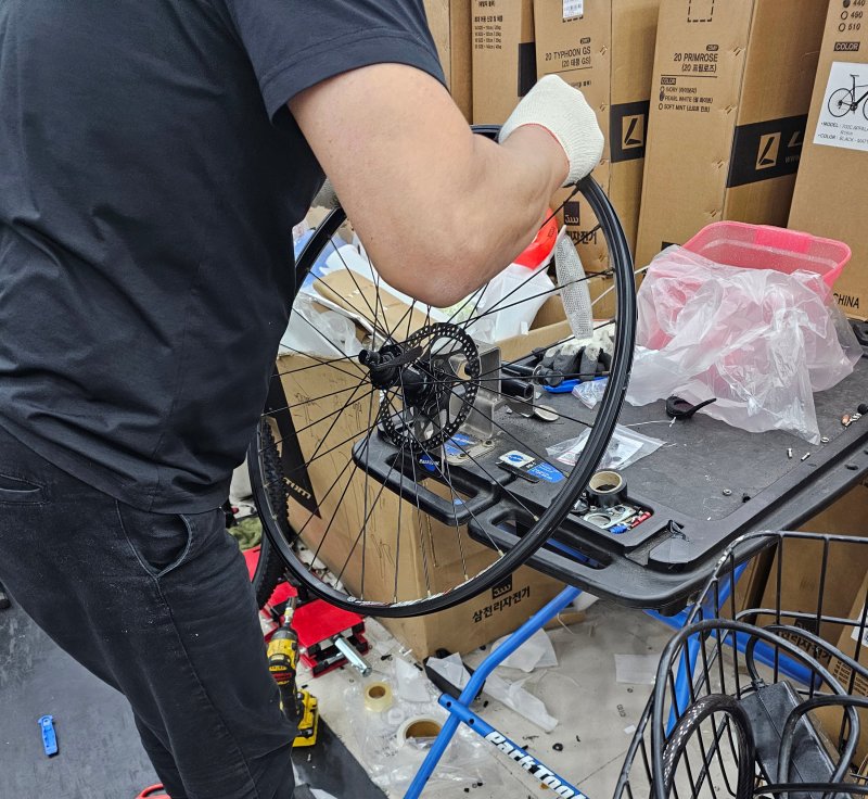 저전거 림테이프 교체 작업