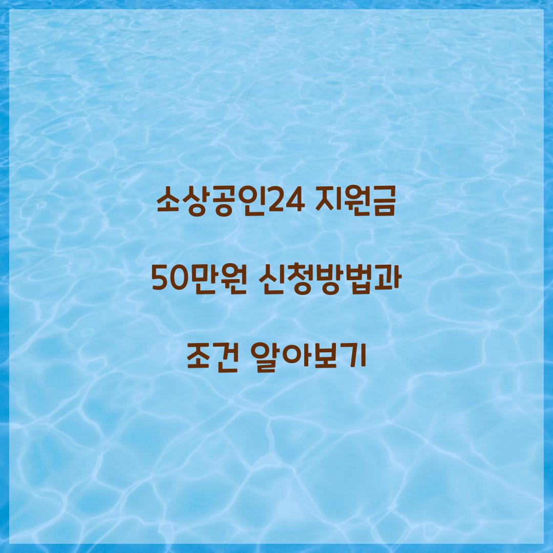 소상공인24 지원금