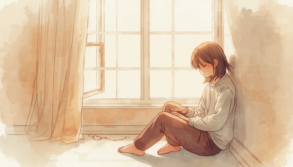 ENFP는 자유로운 사람처럼 보이지만, 사실은 진심을 오래 기억하는 사람이다. 그래서 한 번 마음이 흔들리면 생각보다 오래 그 감정을 품고 있기도 한다에 관한 그림입니다.