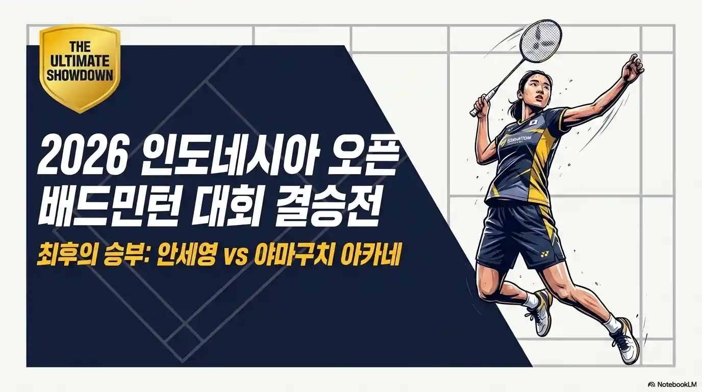 2026 인도네시아 오픈 배드민턴 대회 결승전 - 안세영 vs 야마구치 아카네 최후의 승부 타이틀 카드