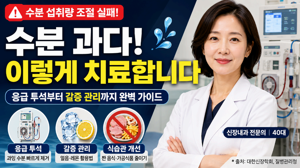 수분 과다 이렇게 치료합니다. 이미지사진