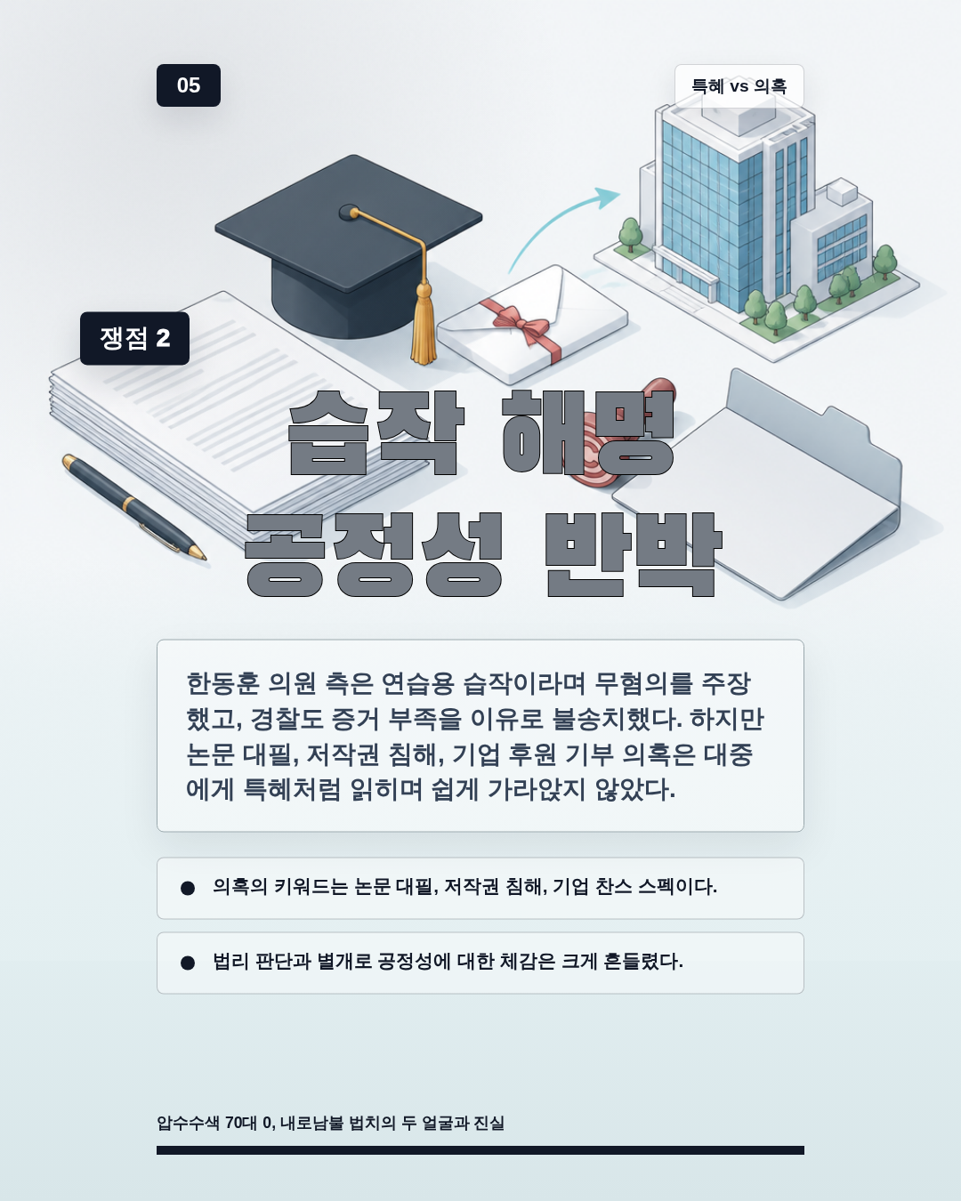 습작 해명 공정성 반박