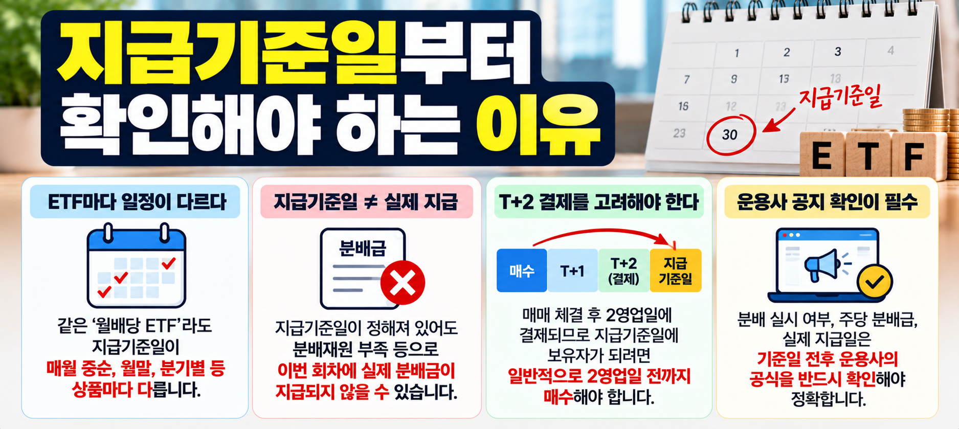 ETF 지급기준일 확인 이유