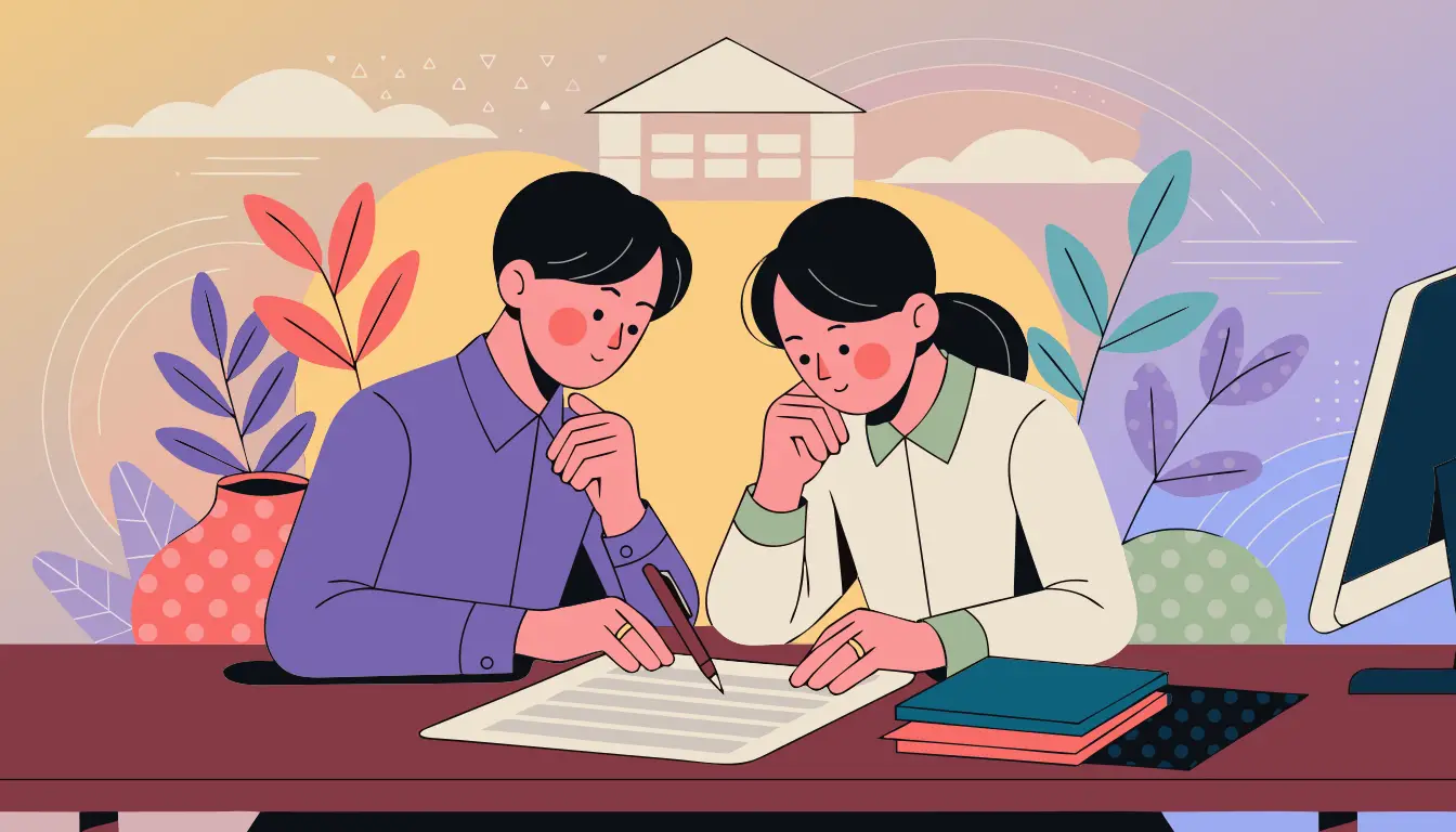 혼인신고 절차와 결혼 서류 일러스트
