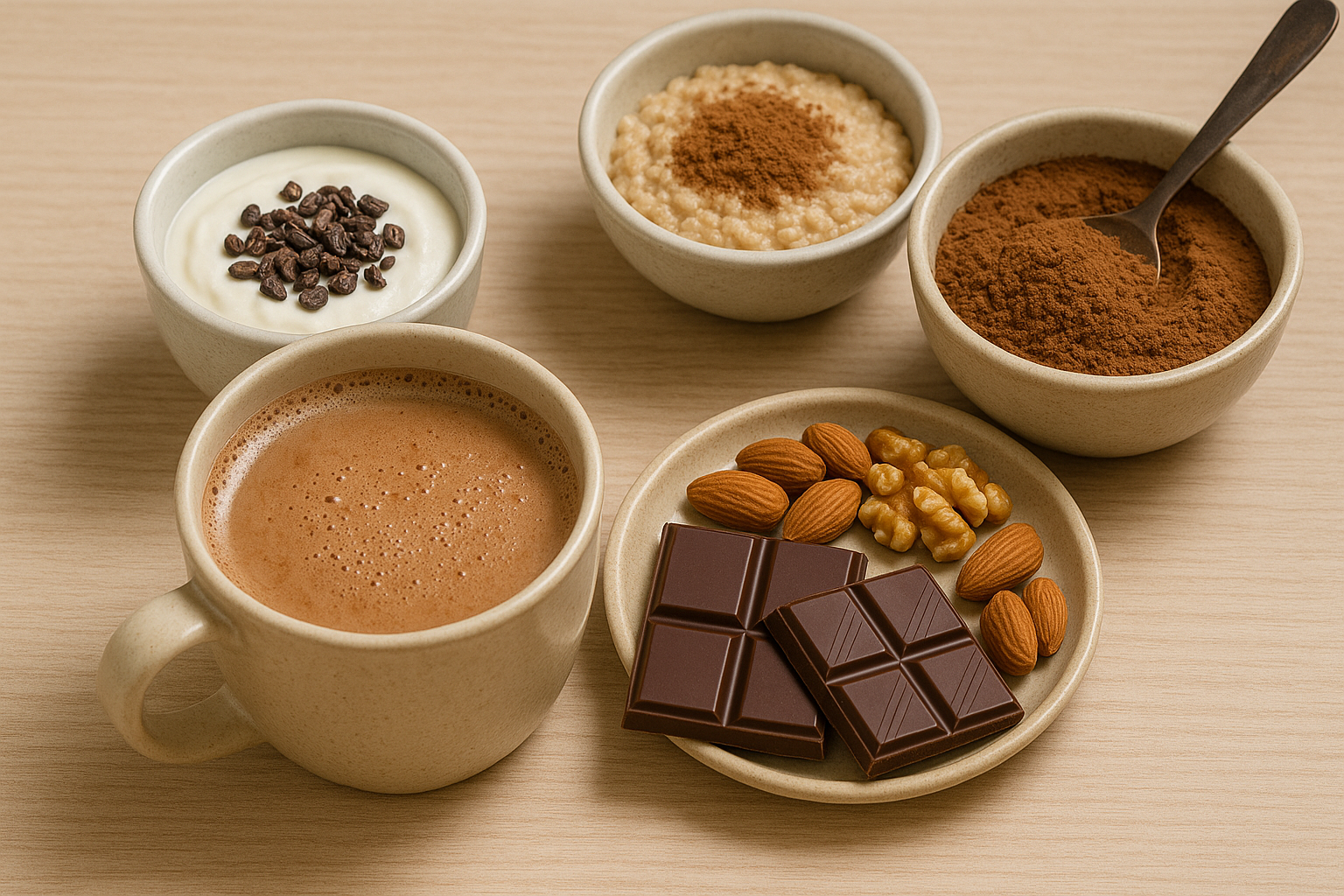 코코아를 활용한 음식들