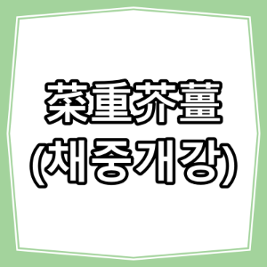 菜重芥薑(채중개강)의 의미