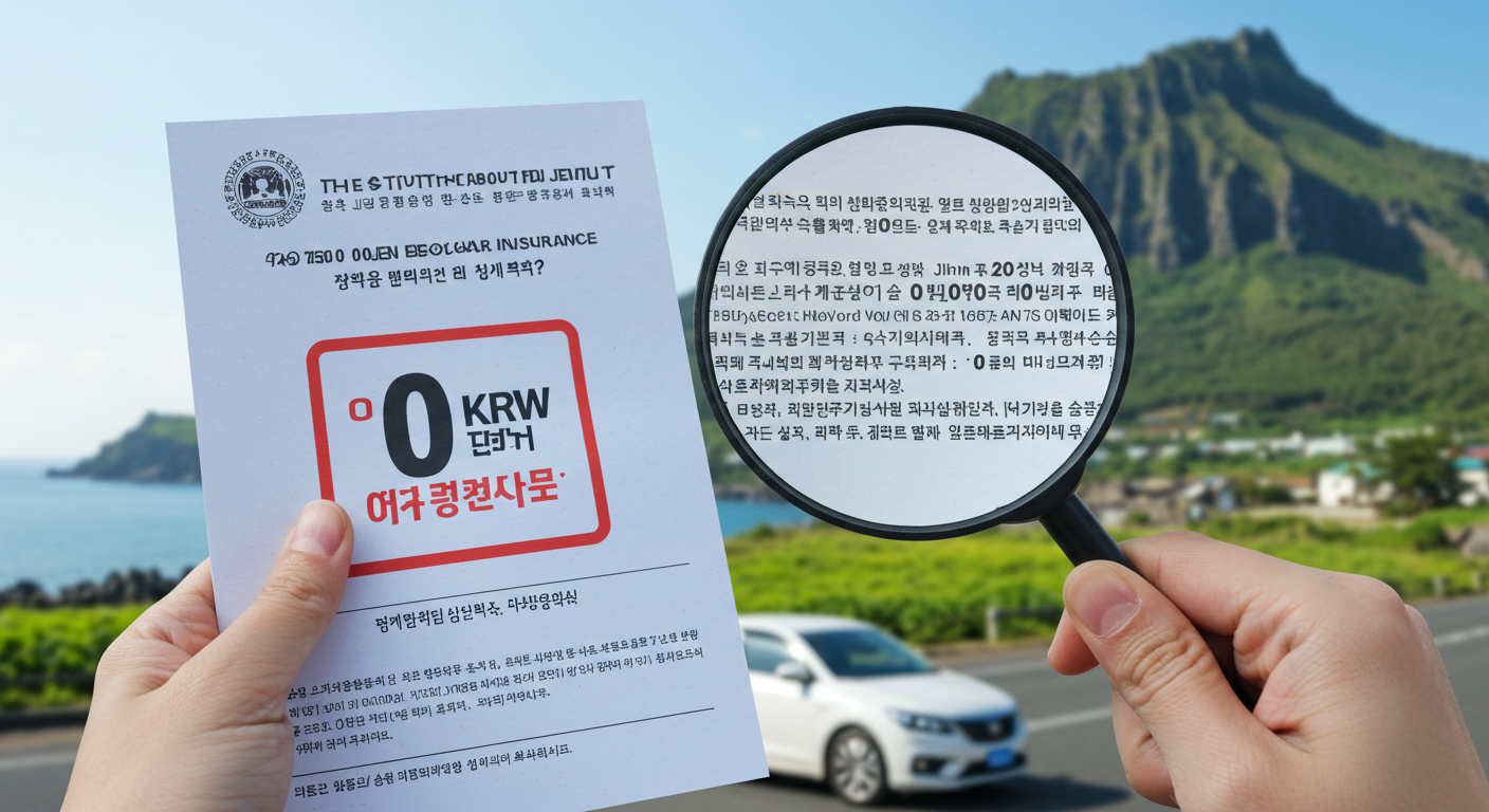 제주 렌트카 보험료 0원의 진실은 실비 비교 완벽 가이드