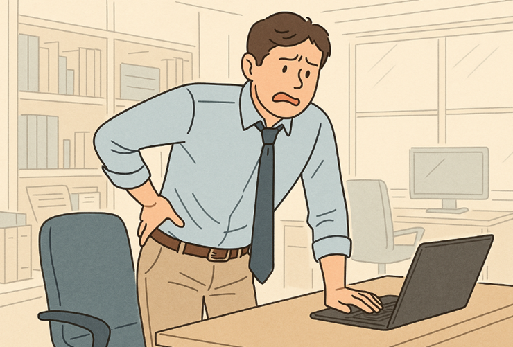 옆구리가 아픈 직장인