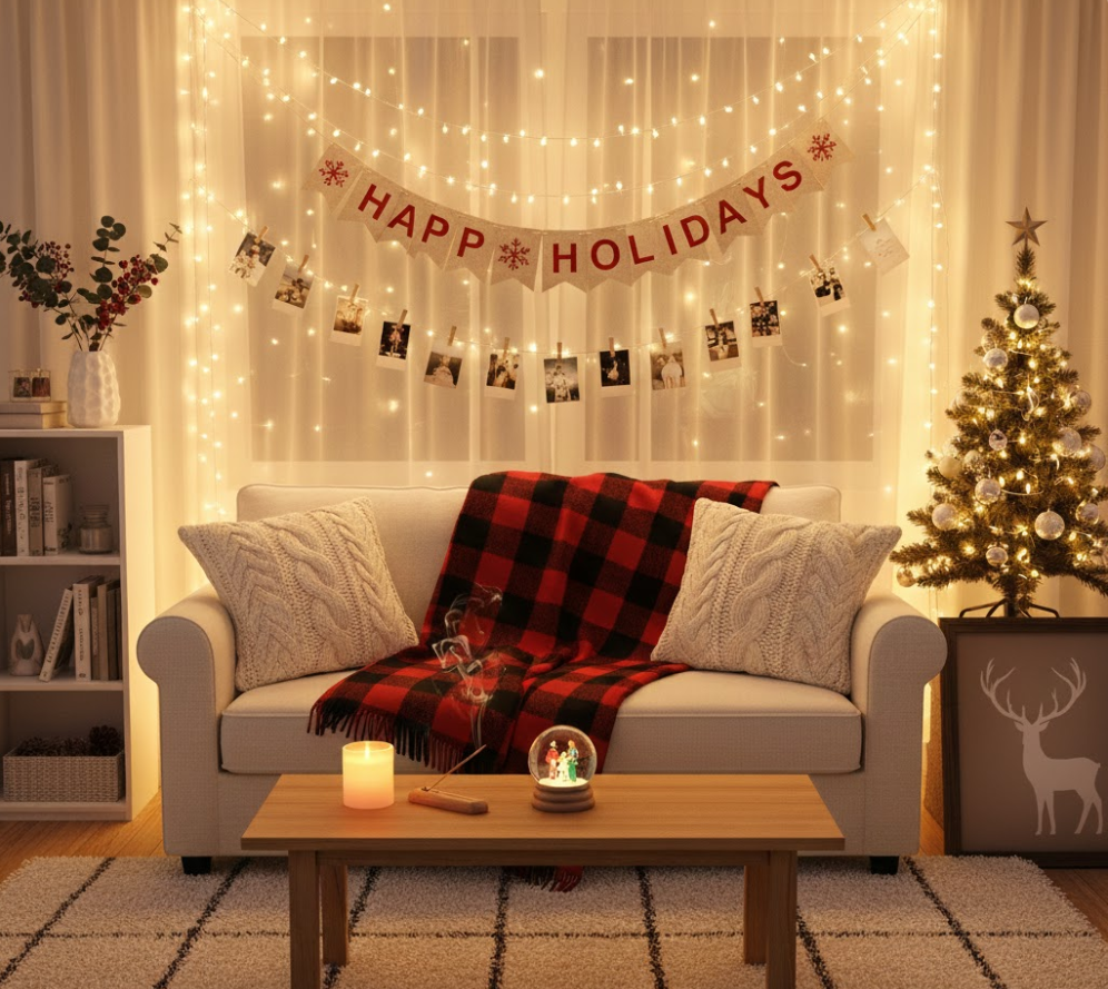 감성홈 연말연출 무드등, 텍스처, 조화