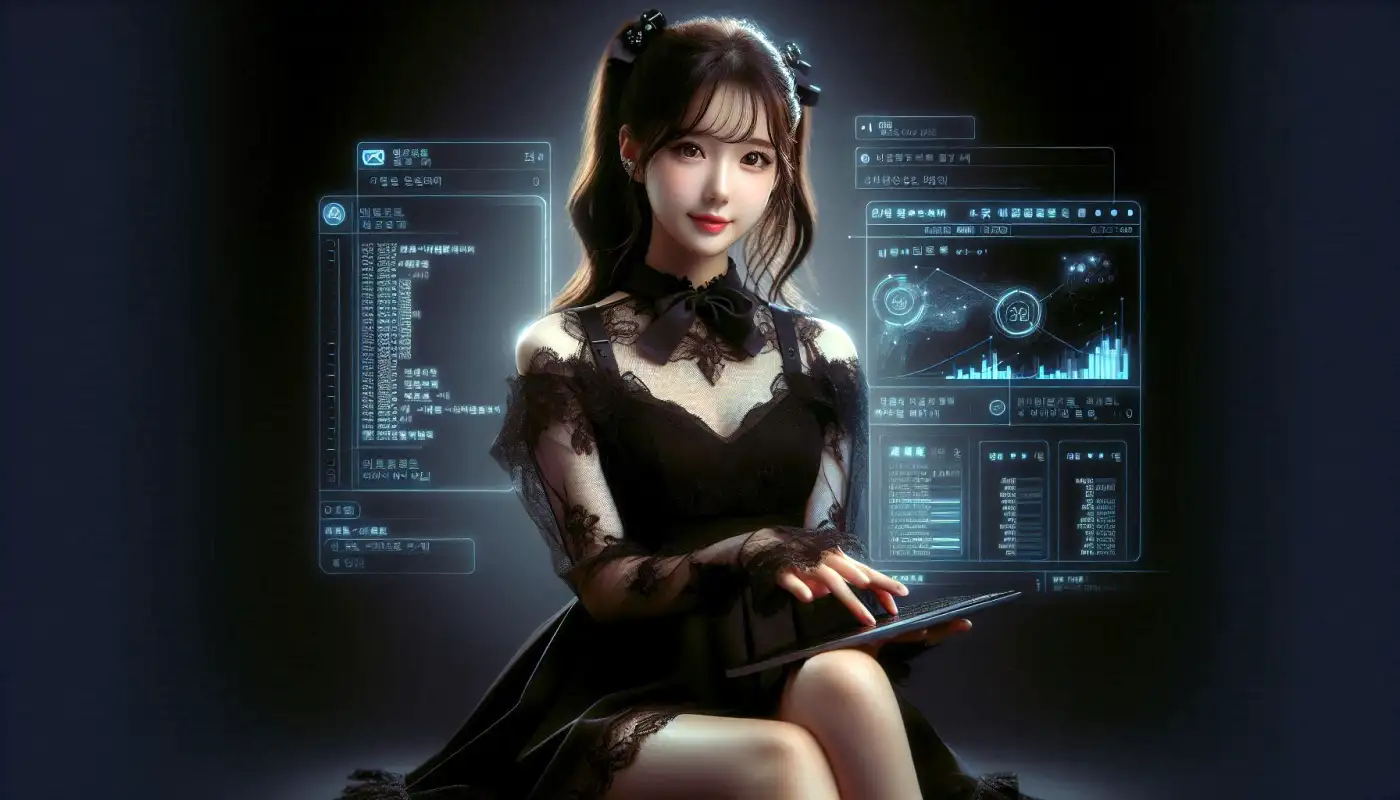 gpt-4o과-gpt4를-비교해보며-활용하는-여성의-모습