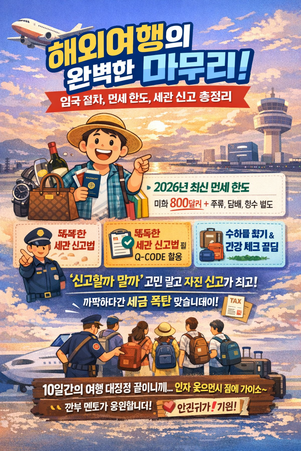 해외여행의 완벽한 마무리: 입국 절차, 면세 한도, 세관 신고