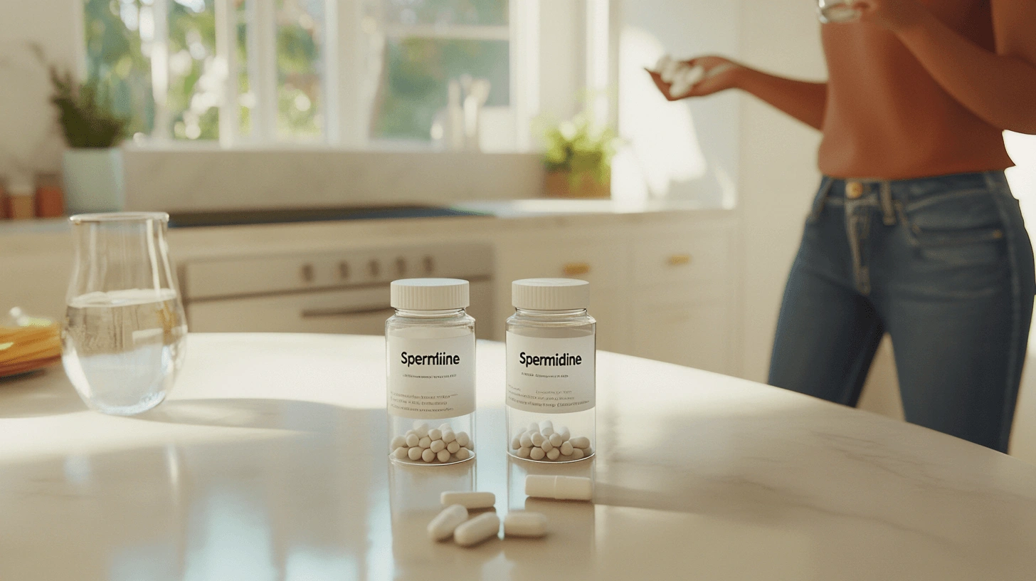 스페르미딘을-복용하는-여성