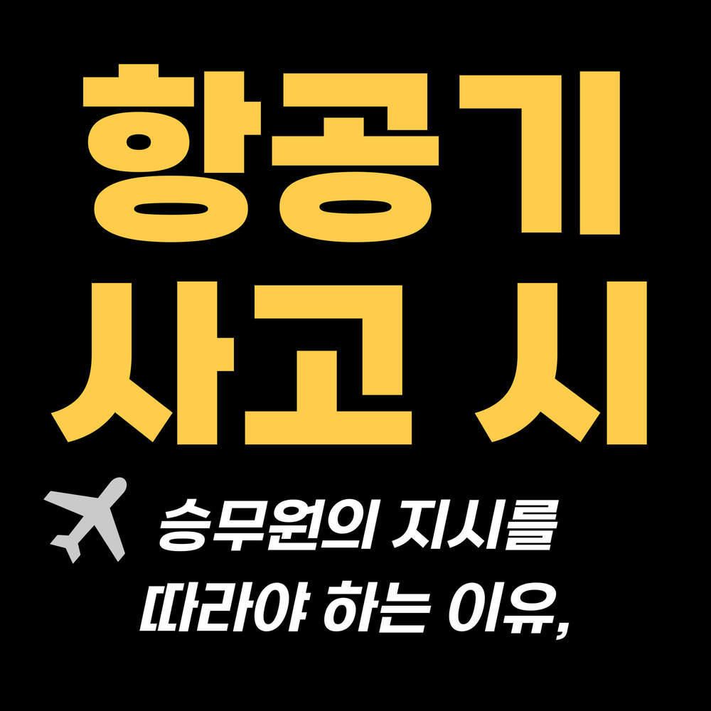 항공기 사고에서 승무원의 역할과 중요성