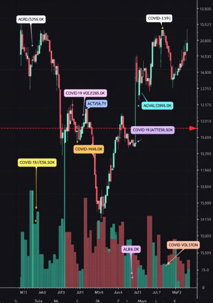 코로나 관련 주식차트