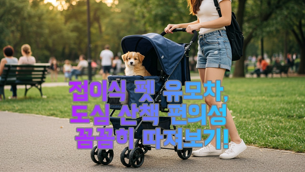 접이식 펫 유모차, 도심 산책 편의성 꼼꼼히 따져보기!