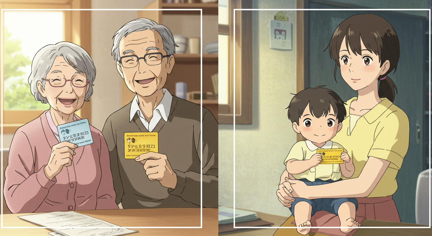 다양한 계층이 민생지원금을 받는 모습