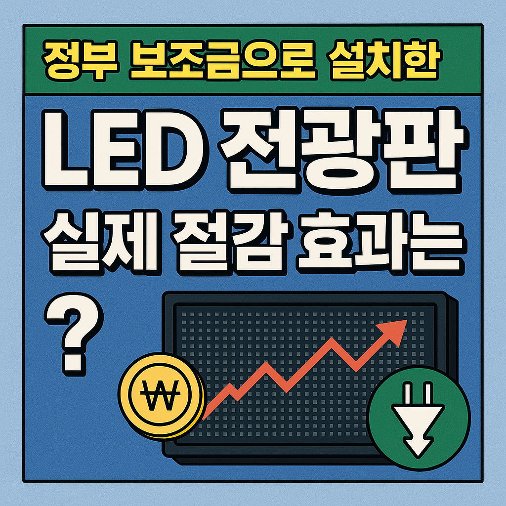 정부 보조금으로 설치한 LED 전광판, 실제 절감 효과는