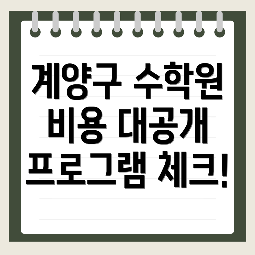 중등 수학학원 비용