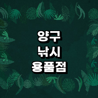 양구군 낚시용품