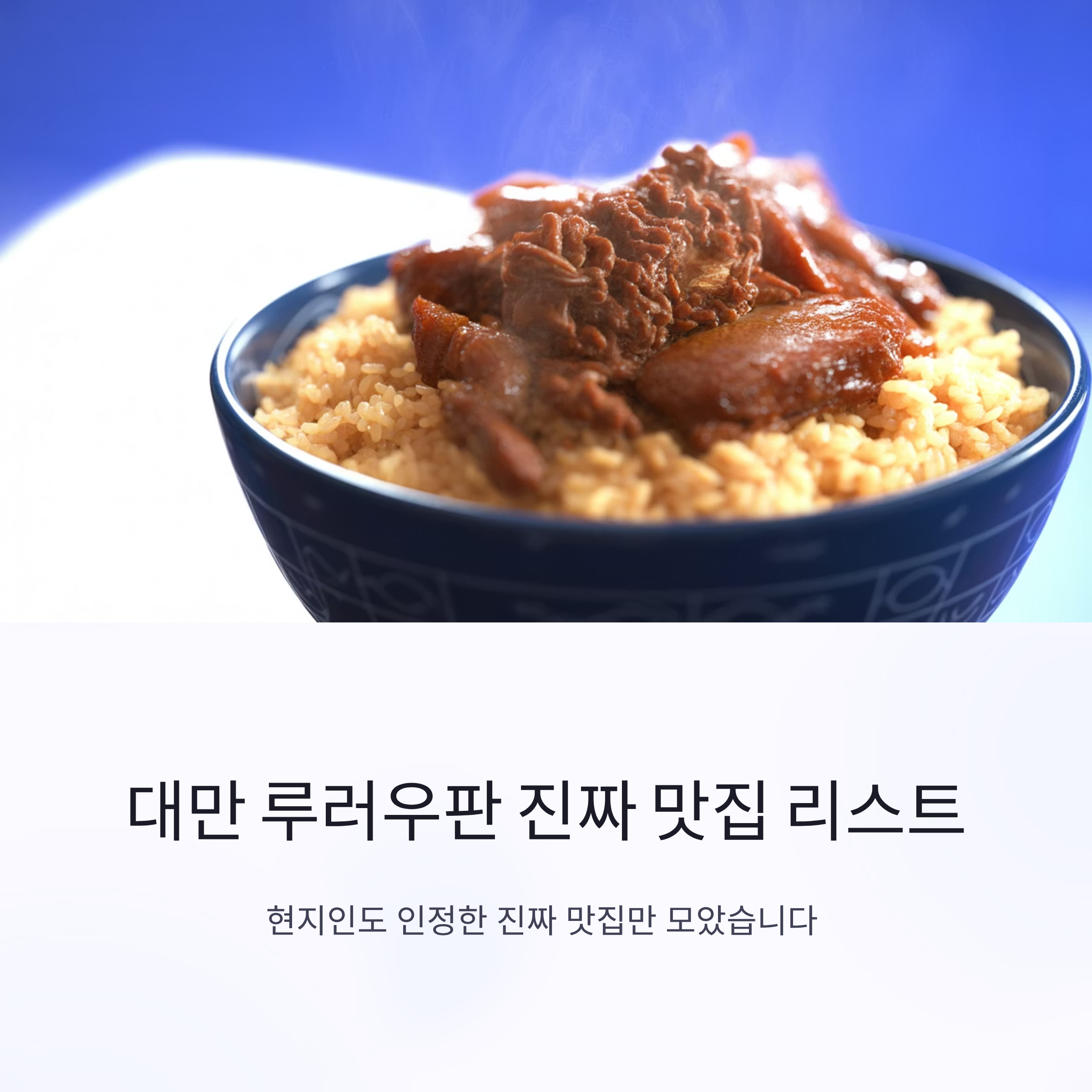대만 루러우판 진짜 맛집 리스트