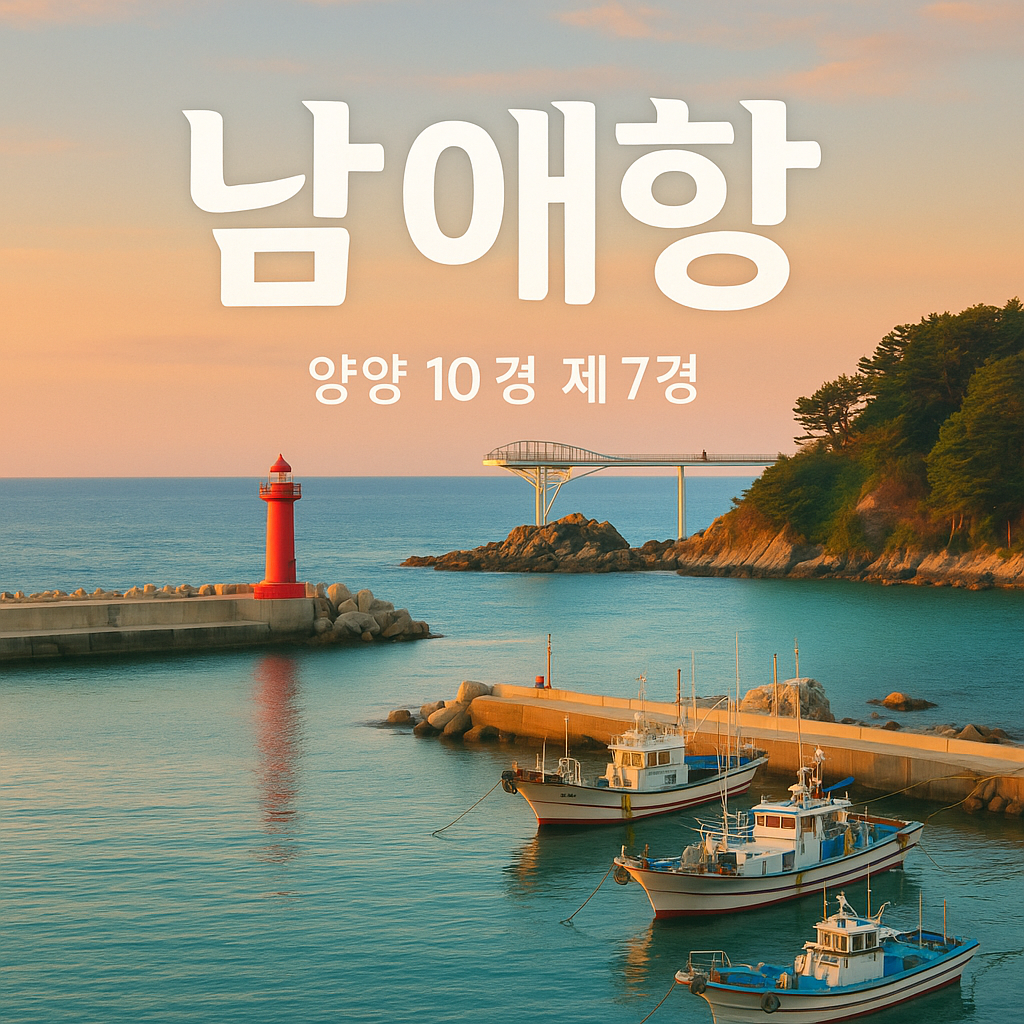 🌊 양양 남애항: 강원도의 숨은 바다 마을, 감성 여행지 추천
