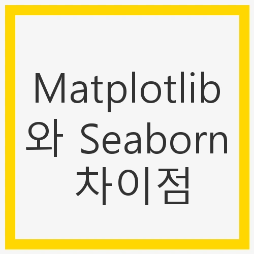 Matplotlib와 Seaborn