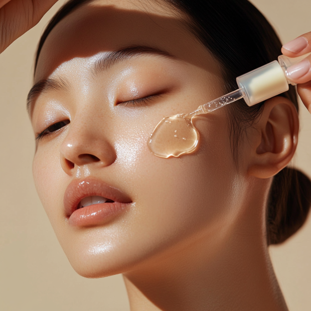 피부장벽 손상? 최신 회복 트렌드- 피부손상에 효과적인 앰플을 바르는 여성 사진