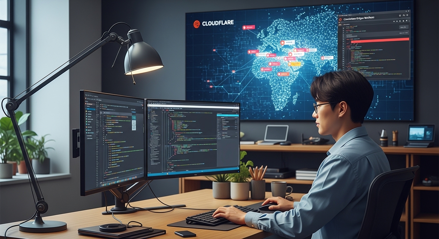 developer working in a tech startup office