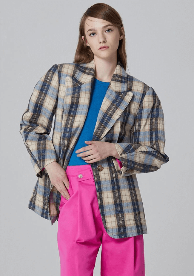 슈퍼띵스 체크자켓