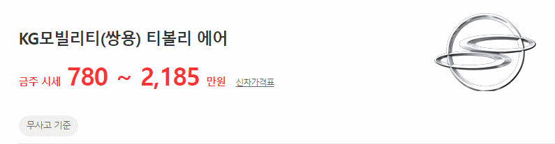 티볼리 에어 중고차