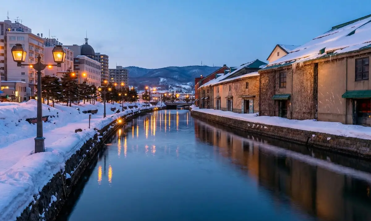 삿포로 근교 여행의 백미, 낭만적인 오타루 운하의 야경