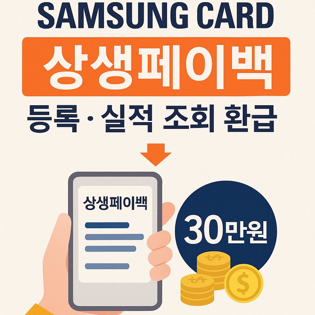 삼성카드 상생페이백 신청 등록 조회 환급