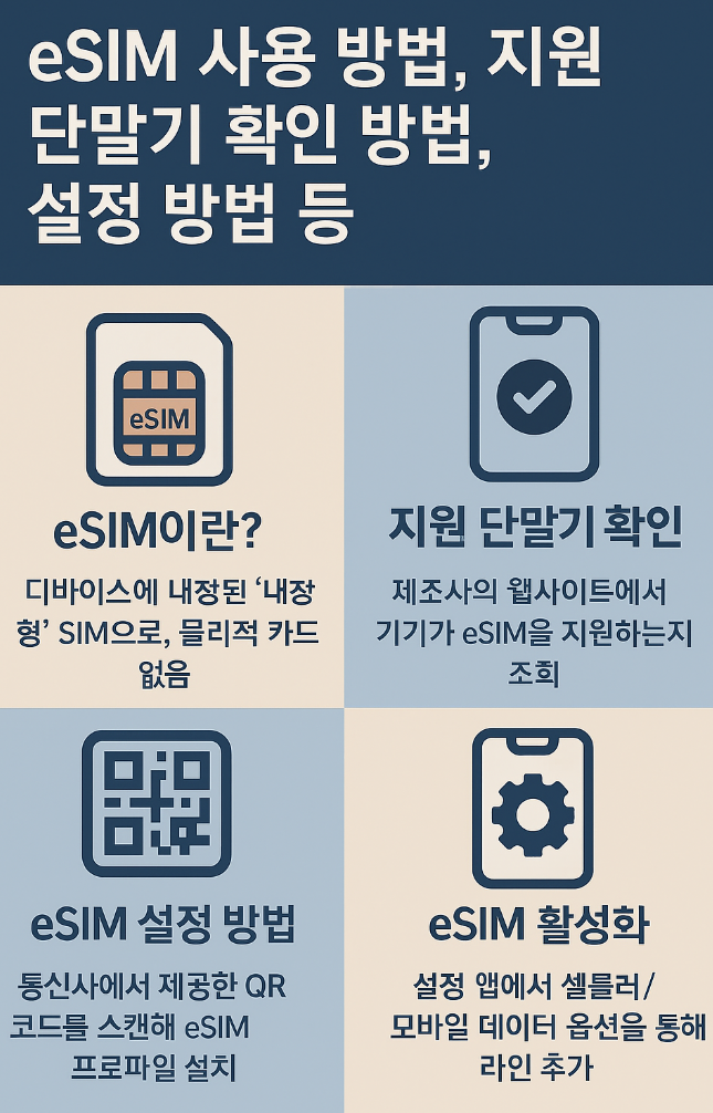 eSIM 완벽 가이드: 사용법부터 단말기 호환 확인까지