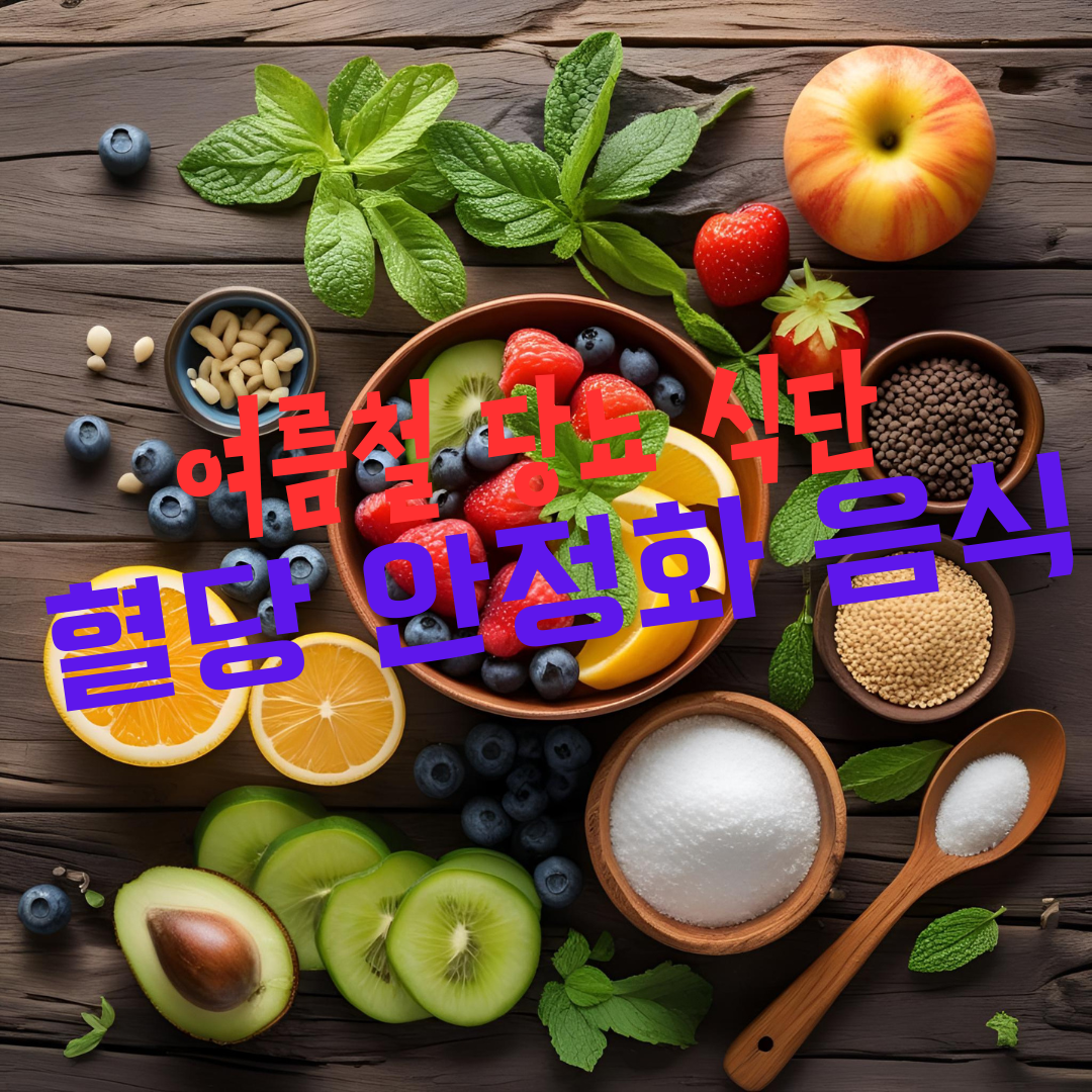 당뇨식단, 혈당관리, 여름음식, 당뇨에좋은식품, 건강한습관, 저GI식품, 치아시드효능, 블루베리건강, 보리밥효과, 여름철건강관리