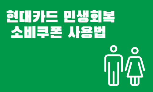 현대카드 민생회복 소비쿠폰 사용법