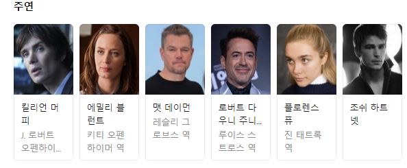 오펜하이머 출연진