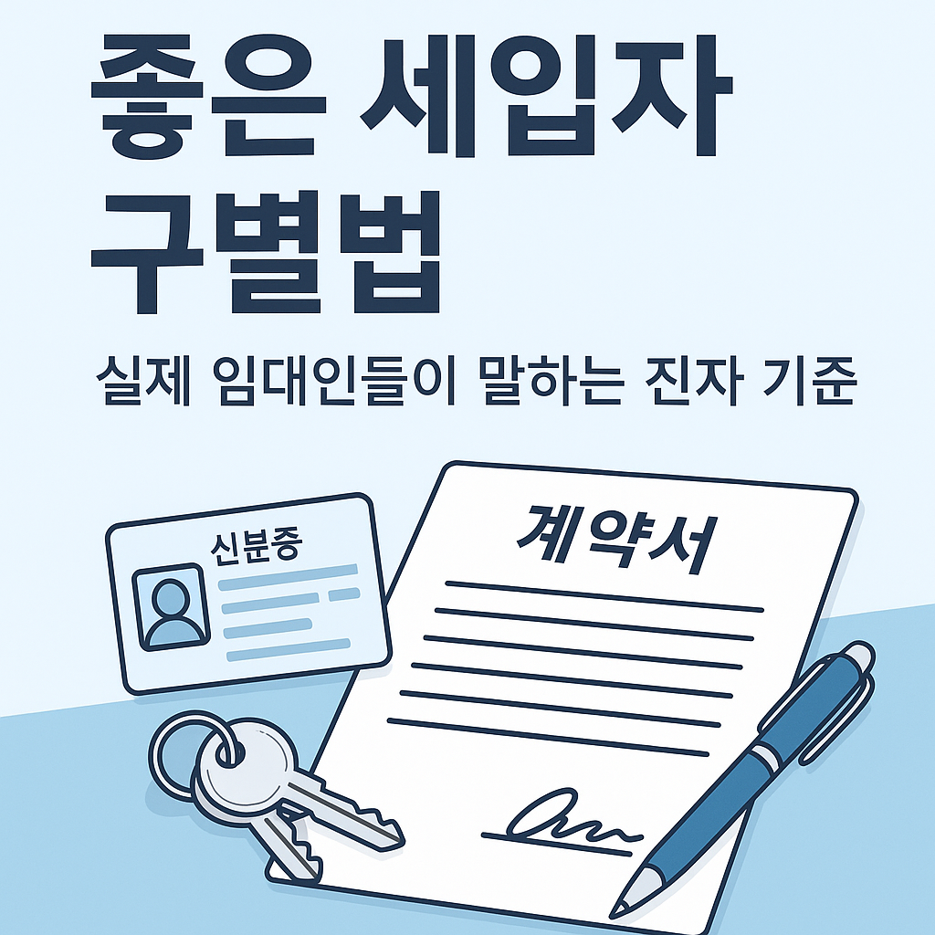 좋은 세입자 구별법