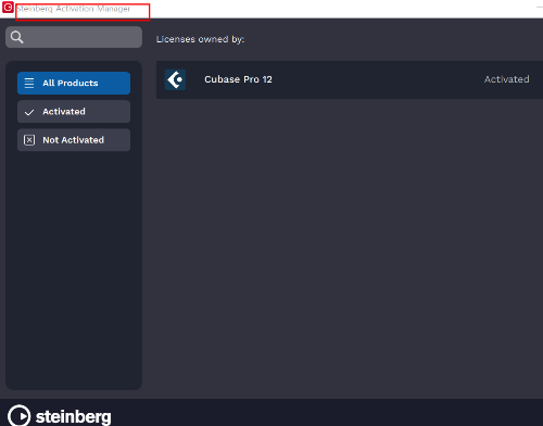 Steinberg Activation Manager_라이선스 제품