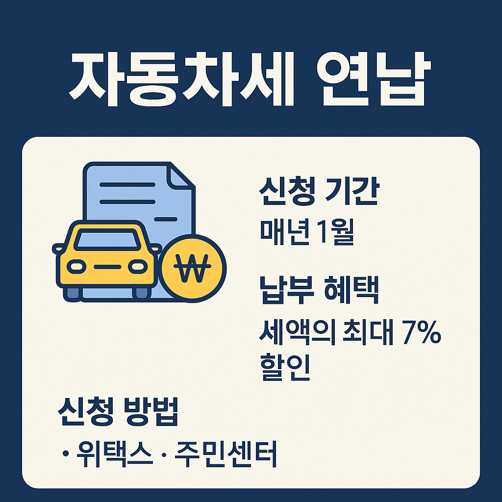 자동차 세금&middot;각종 갱신 안내