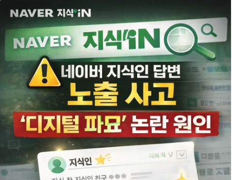 네이버 지식인 답변 노출 사고