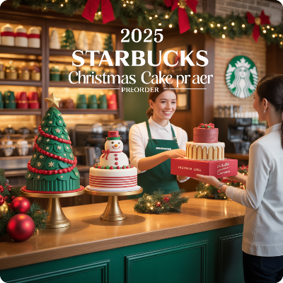 2025 스타벅스 크리스마스 홀케이크 사전예약 이미지