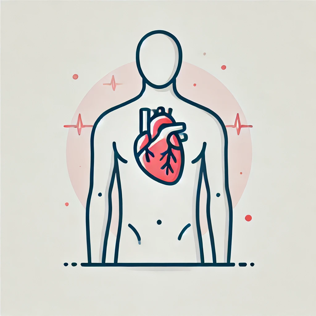 심장 비대증을 표현한 사진