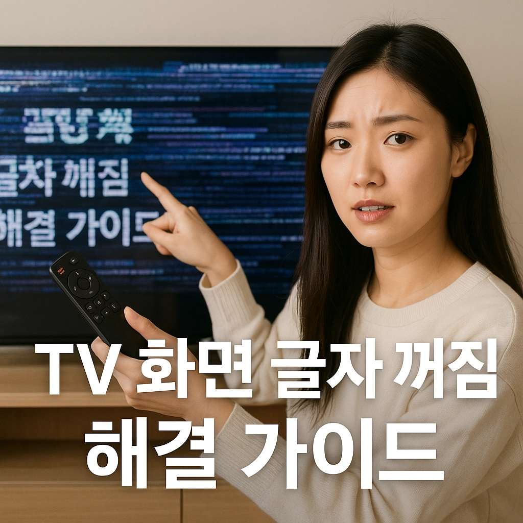 TV 화면 글자 깨짐 해결 가이드