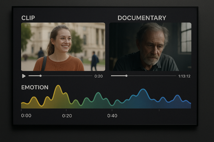 숏폼과 롱폼의 구조적 대비를 보여주는 장면